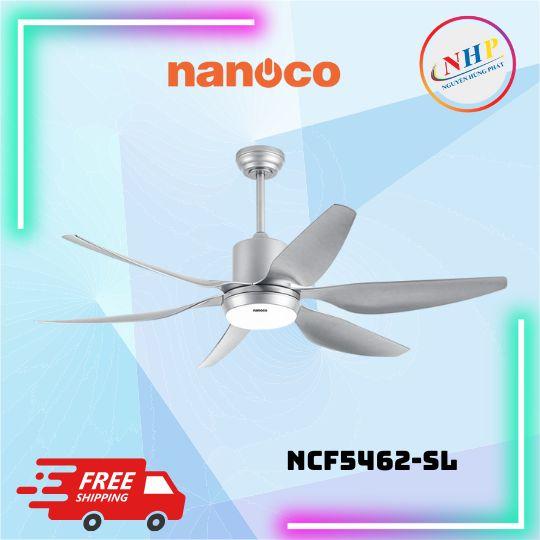 Quạt trần 6 cánh Nanoco NCF5462 màu bạc/ màu vàng ánh kim